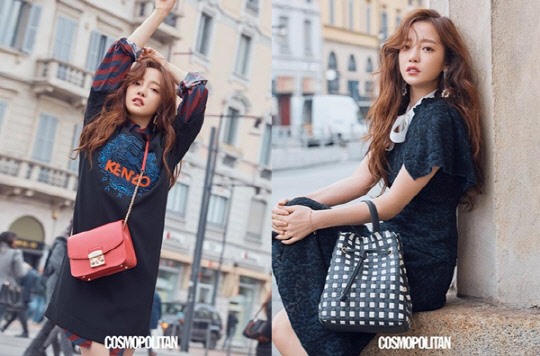 패션 매거진 코스모폴리탄은 배우 구하라의 밀라노 화보를 공개했다. <코스모폴리탄 제공>